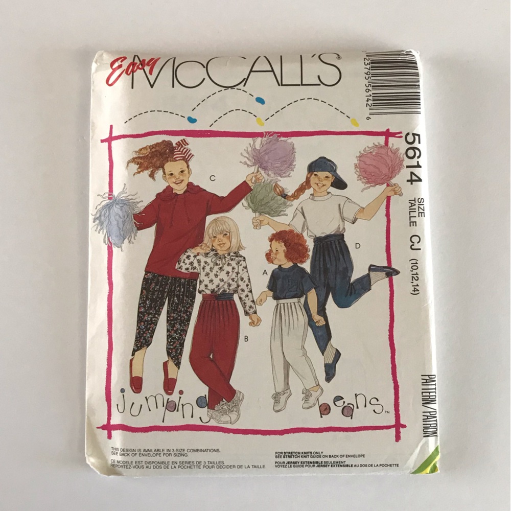 🧵3for12🧵 VTG McCall’s Pattern 5614 Child’s Top Pants